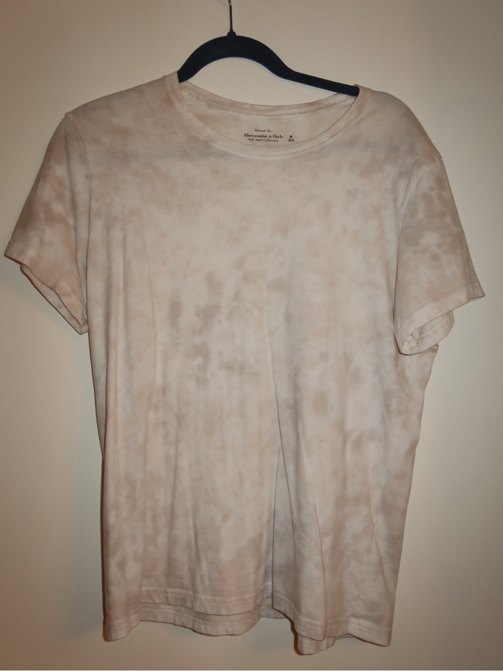 Abercrombie & Fitch Beige Tie-Dye Crew Tee